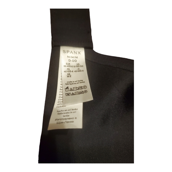 Spanx SheerFlex Fit-to-You Bra Adjustable Very Black Medium D/DDD NWT - Picture 9 of 11